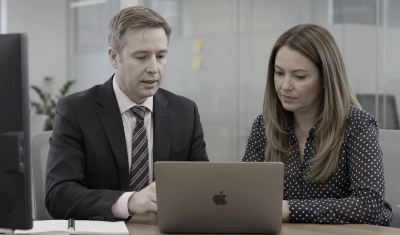 David and Sylvia reviewing advice together